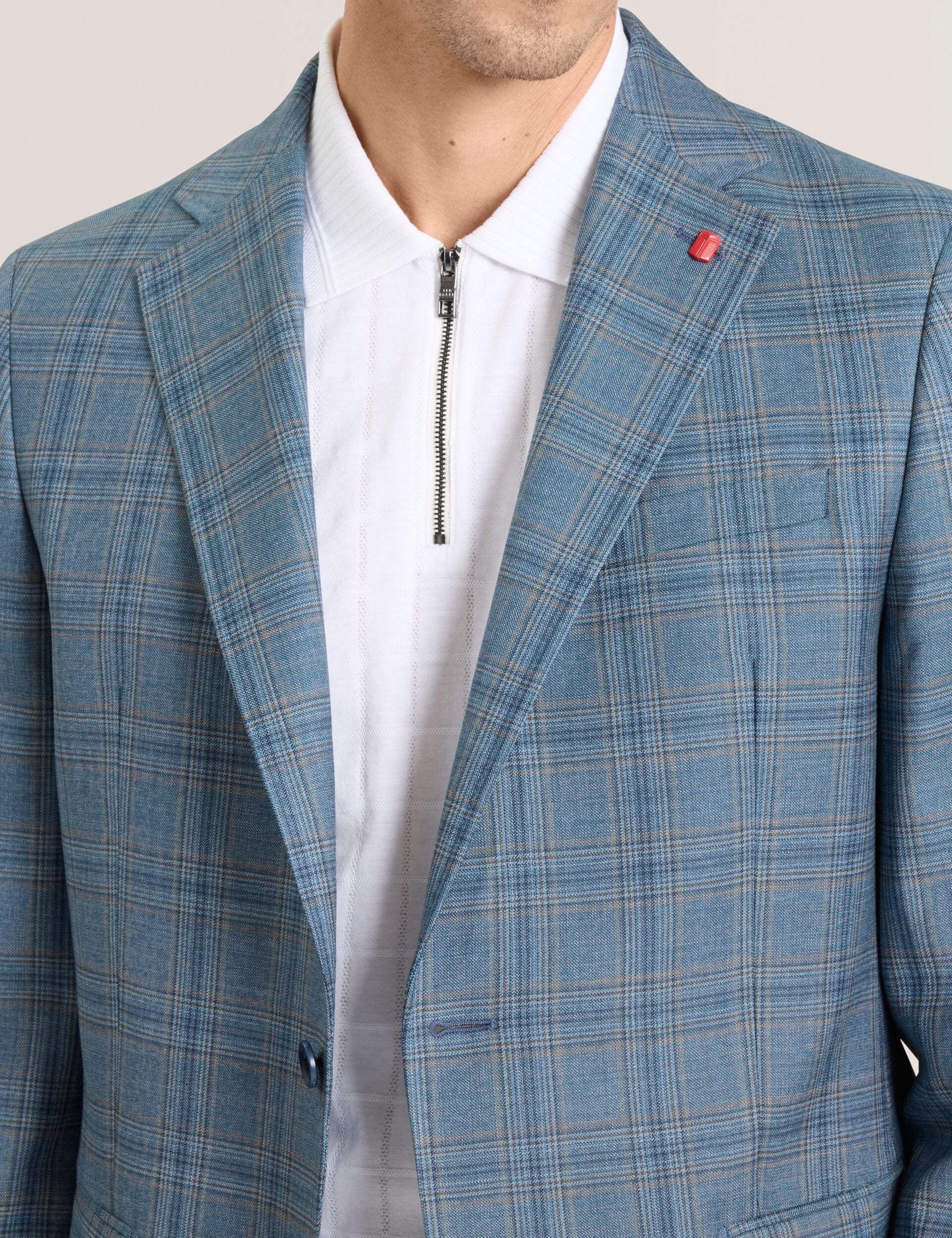 Men WINFRED Mixed Plaid Wool Tailored Blazer - Ted Baker