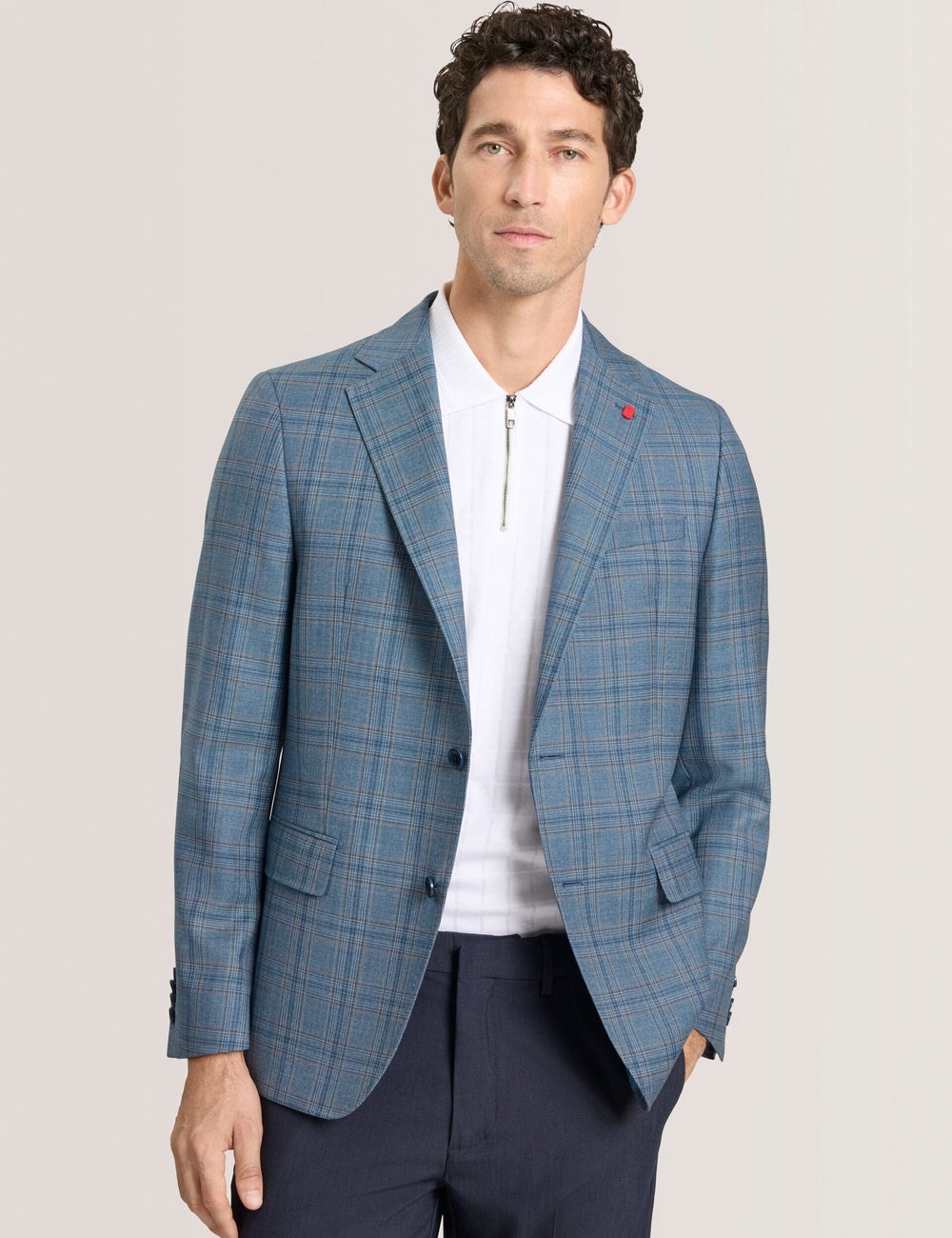 Men WINFRED Mixed Plaid Wool Tailored Blazer - Ted Baker