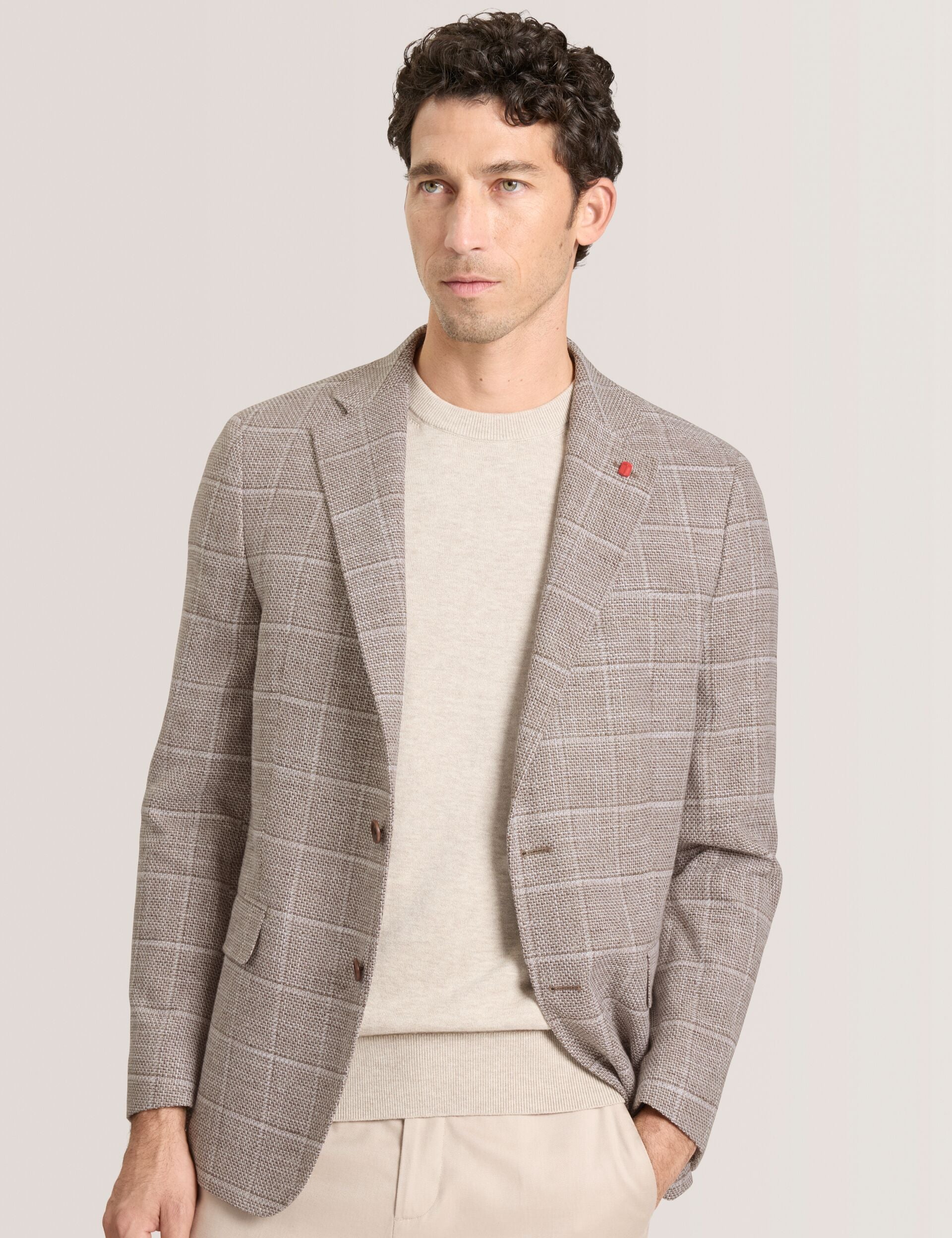 Men WINFRED Grid Check Cotton Blend Blazer - Ted Baker