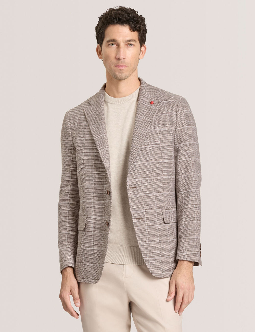 Men WINFRED Grid Check Cotton Blend Blazer - Ted Baker