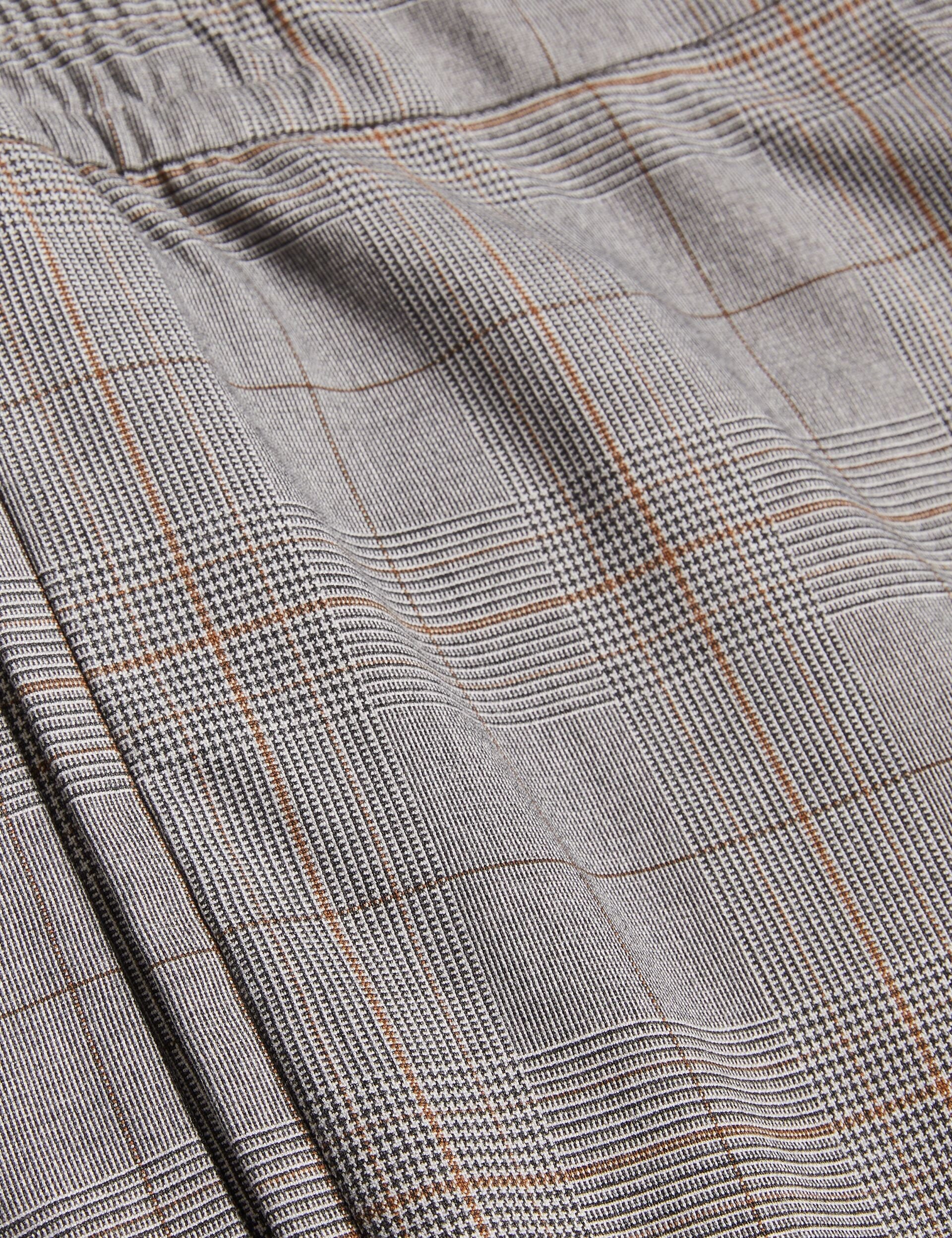 Men NICOLO - Checked Elastic Waist Tailored Pants - Ted Baker