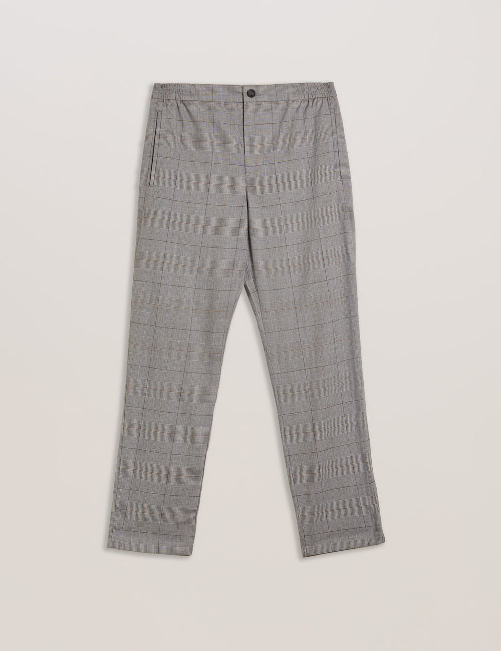 Men NICOLO - Checked Elastic Waist Tailored Pants - Ted Baker