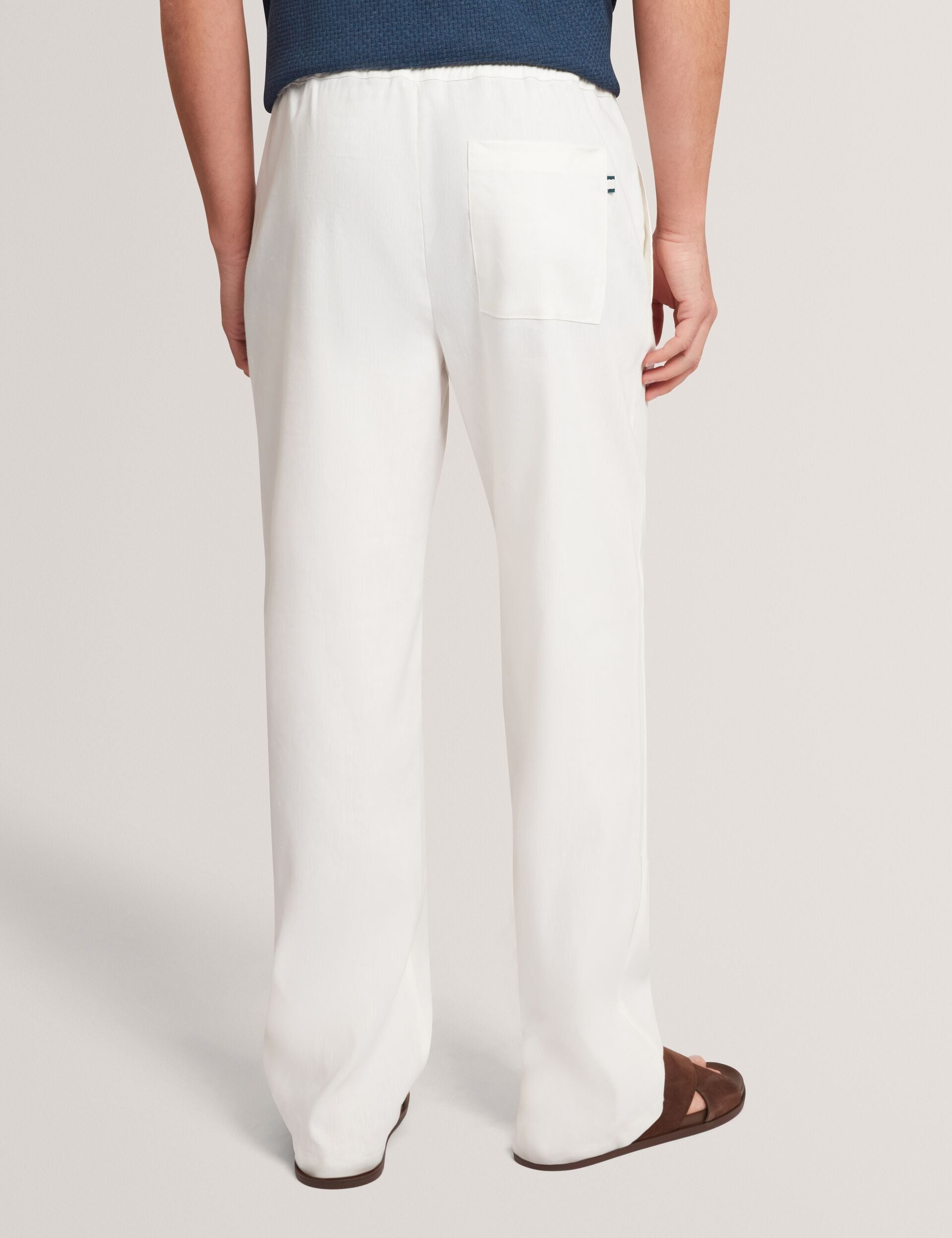 Men CULVERR Relaxed Linen Blend Elasticated Trousers - Ted Baker