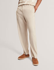 Men CULVERR Relaxed Linen Blend Elasticated Trousers - Ted Baker