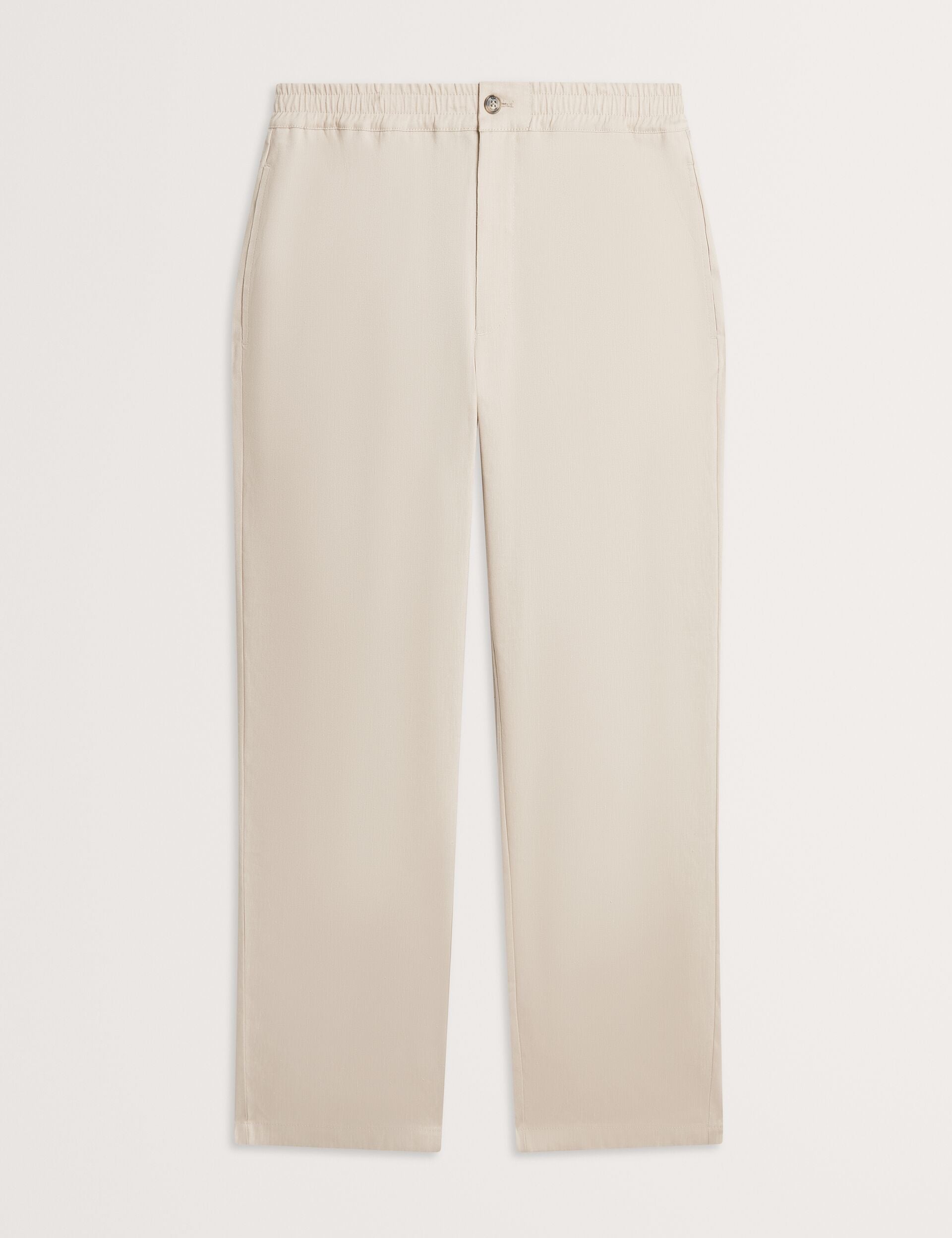 Men CULVERR Relaxed Linen Blend Elasticated Trousers - Ted Baker