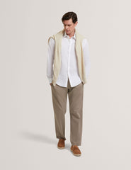 Men MAURCE - Straight Leg Cotton Linen Pants - Ted Baker