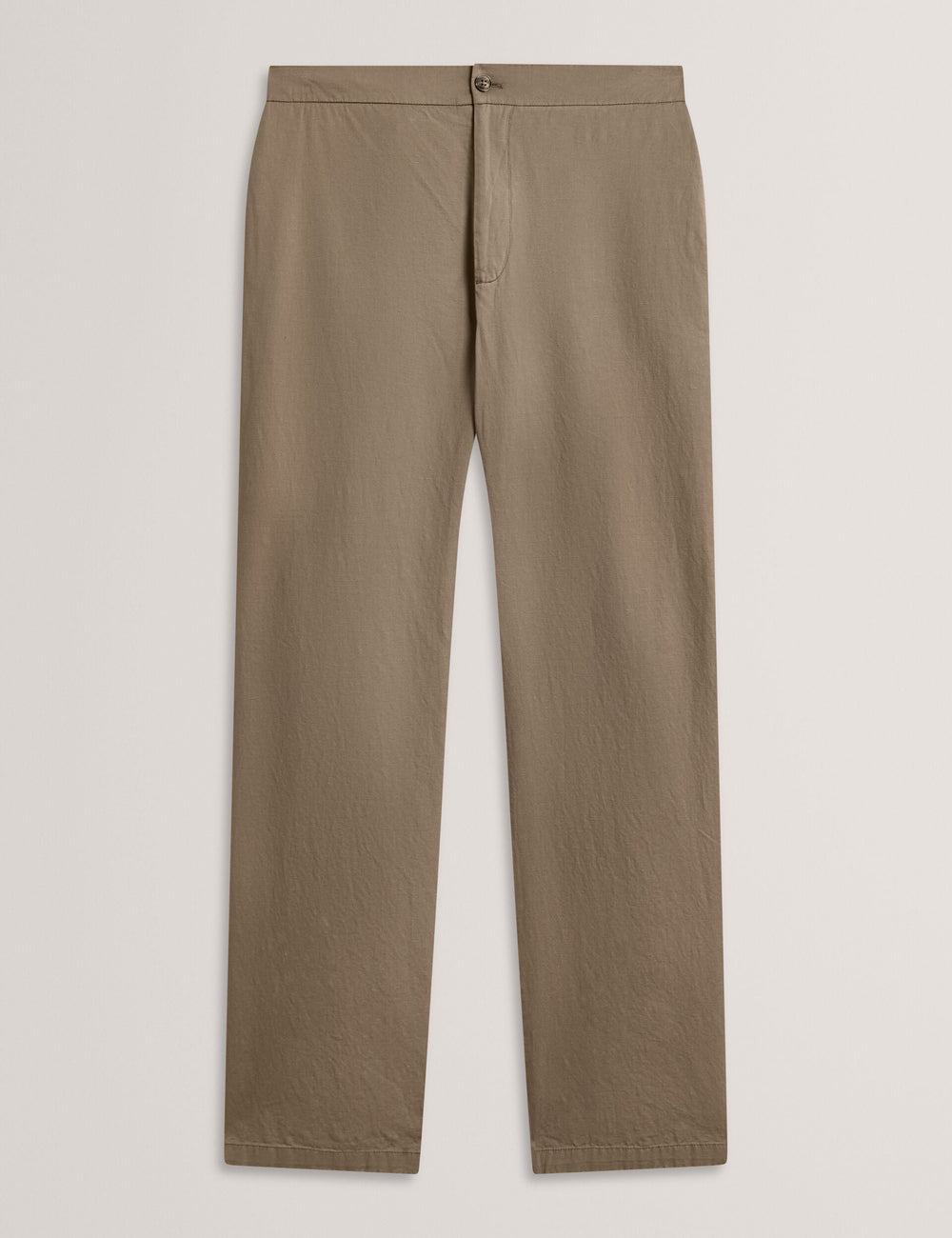 Men MAURCE - Straight Leg Cotton Linen Pants - Ted Baker