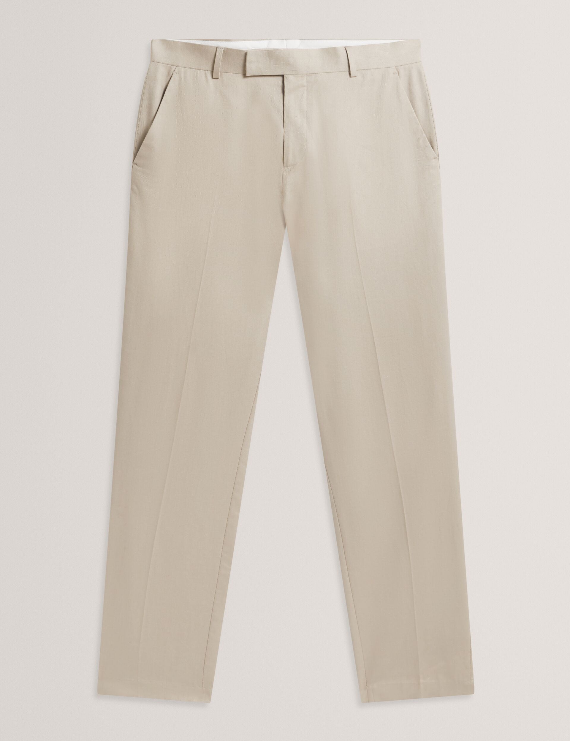 Men SABATON - Slim Fit Stretch Cotton Twill Smart Pants - Ted Baker