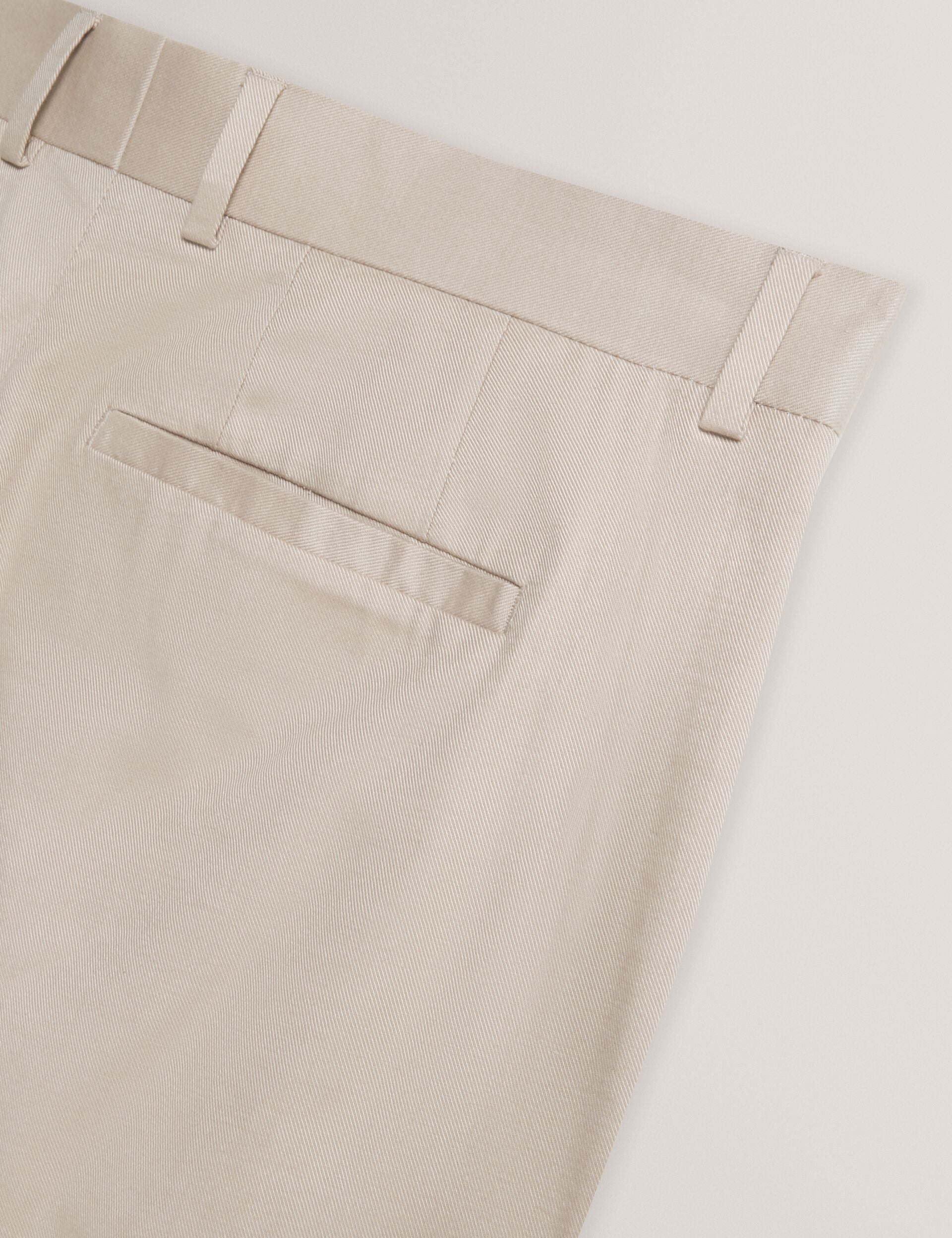 Men SABATON - Slim Fit Stretch Cotton Twill Smart Pants - Ted Baker