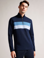 Men Veller - Long Sleeve Regular Fit Half Zip - Ted Baker