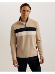 Men Veller - Long Sleeve Regular Fit Half Zip - Ted Baker