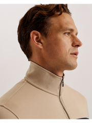 Men Veller - Long Sleeve Regular Fit Half Zip - Ted Baker