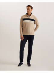 Men Veller - Long Sleeve Regular Fit Half Zip - Ted Baker