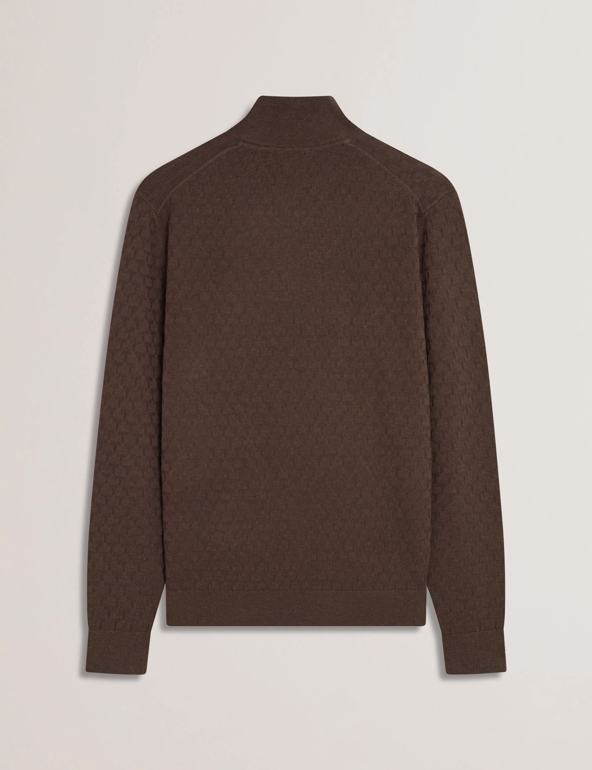 Men KURNLE - T Knit Half Zip Funnel Neck Jumper - Ted Baker