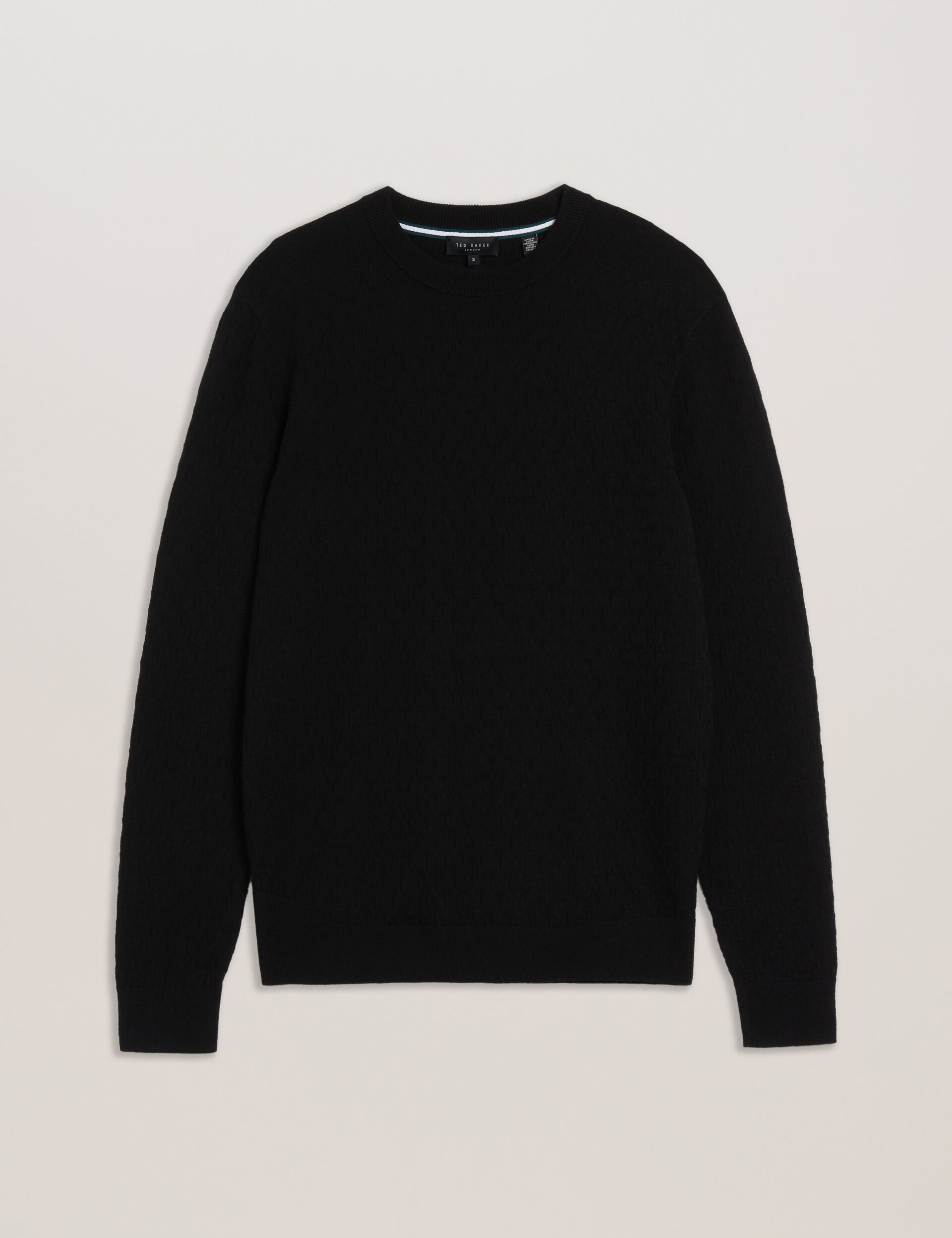 Men LOUNG - Textured T Knit Crew Neck Jumper - Ted Baker
