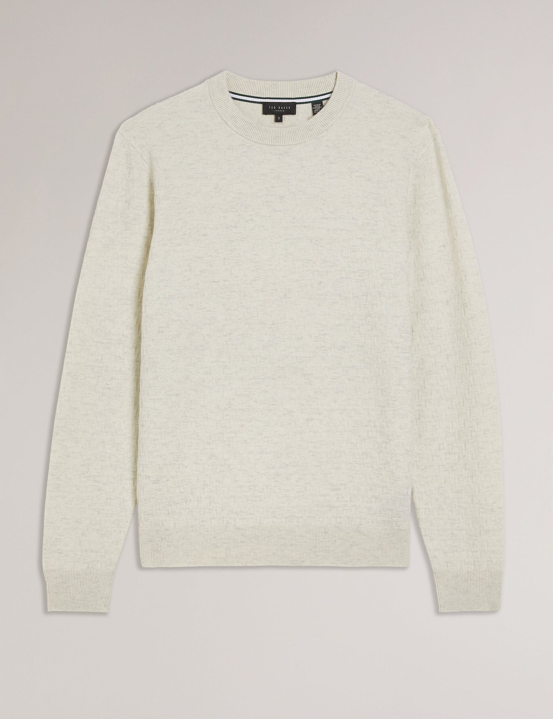 Men LOUNG - Textured T Knit Crew Neck Jumper - Ted Baker