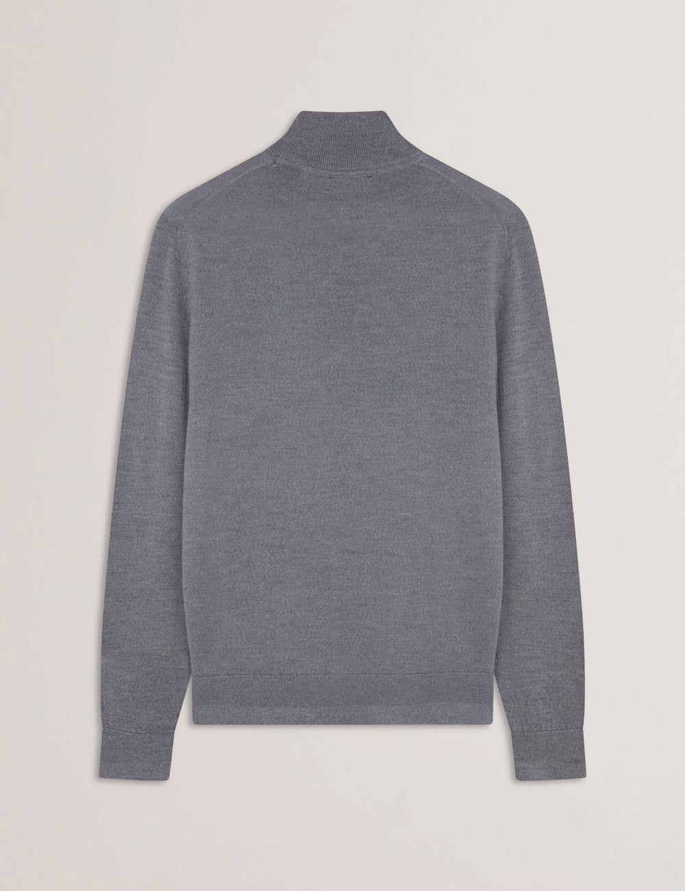 Men LIMEHAS Wool Quarter Zip Funnel Neck Sweater in Charcoal - Ted Baker
