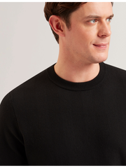 Men JAMALS - Herringbone Knit Crew Neck Sweater - Ted Baker