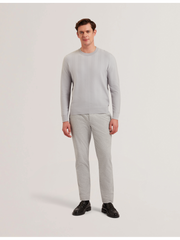 Men JAMALS - Herringbone Knit Crew Neck Sweater - Ted Baker