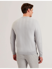 Men JAMALS - Herringbone Knit Crew Neck Sweater - Ted Baker