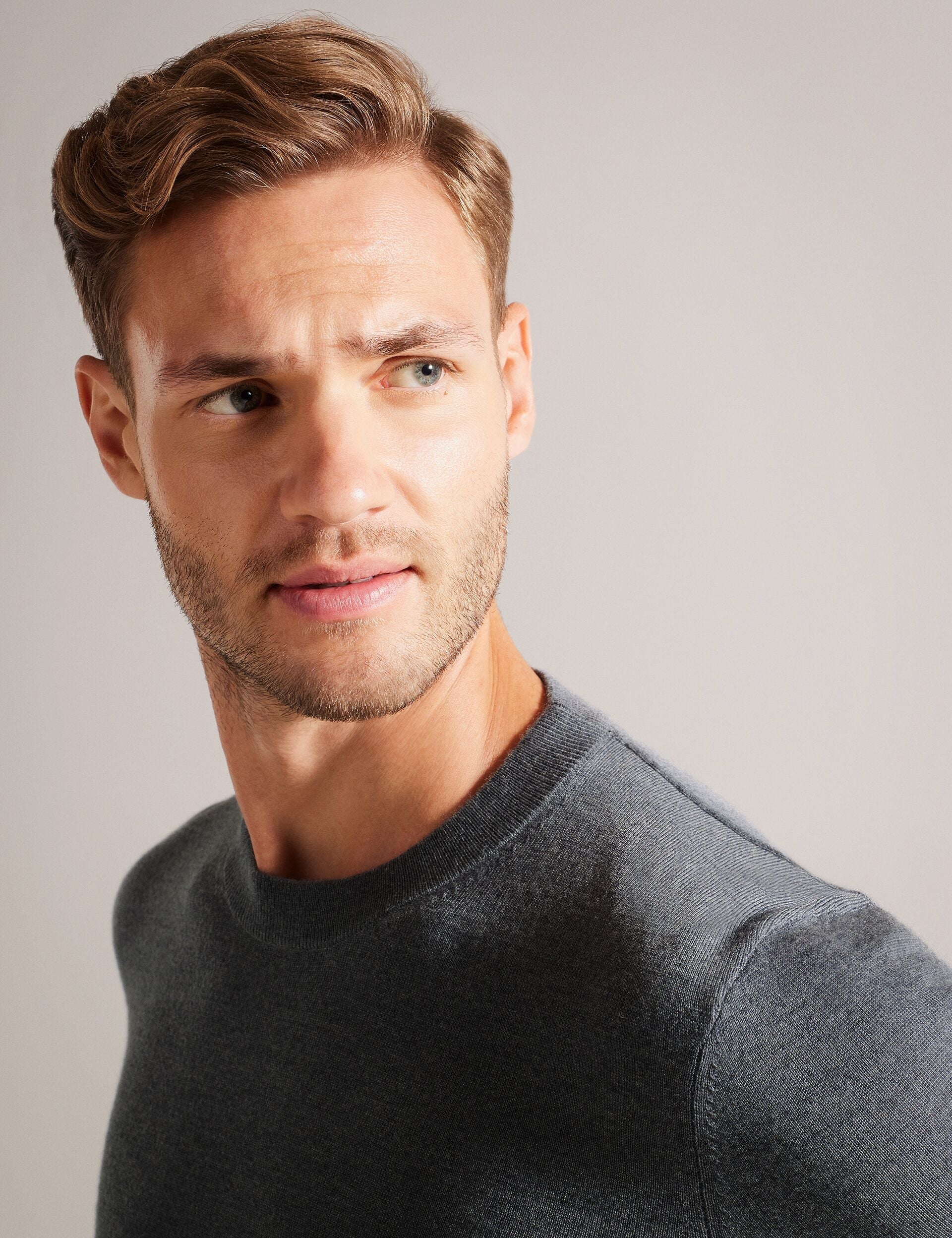 Men CARNBY - Pure Wool Crew Neck Jumper - Ted Baker