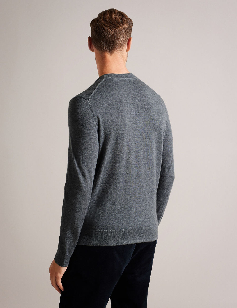 Men CARNBY - Pure Wool Crew Neck Jumper - Ted Baker