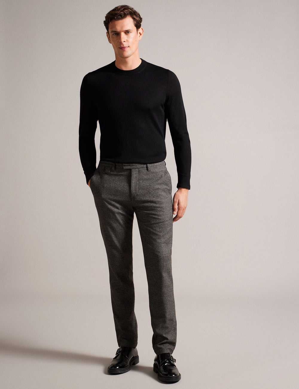 Men CARNBY - Pure Wool Crew Neck Jumper - Ted Baker
