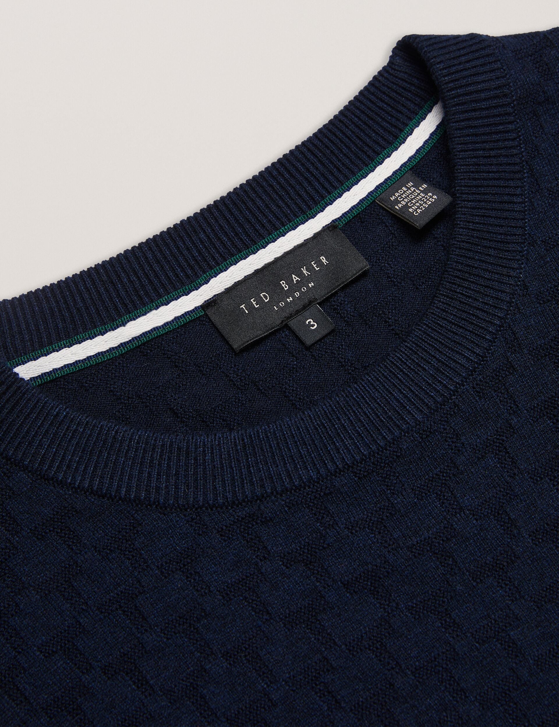 Men LOUNG - Textured T Knit Crew Neck Jumper - Ted Baker