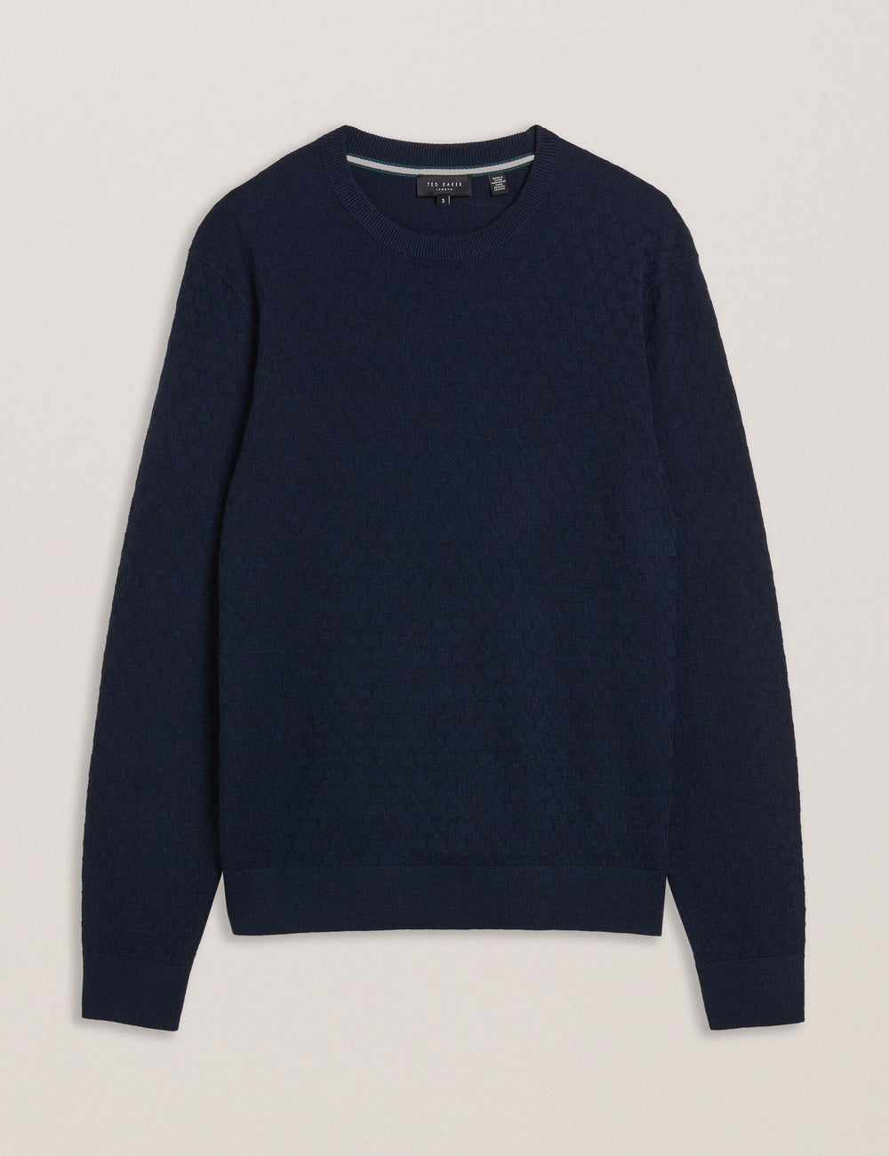 Men LOUNG - Textured T Knit Crew Neck Jumper - Ted Baker
