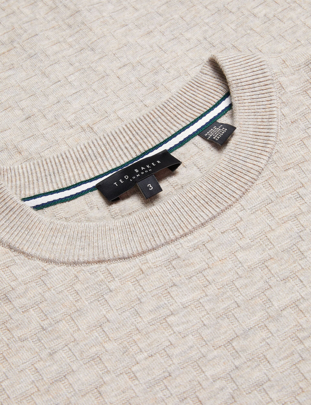Men LOUNG - Textured T Knit Crew Neck Jumper - Ted Baker