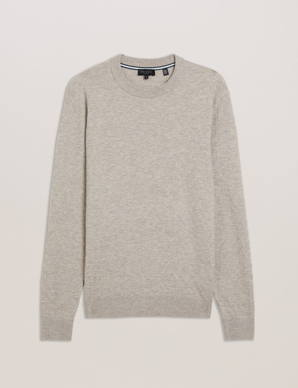 Men LOUNG - Textured T Knit Crew Neck Jumper - Ted Baker