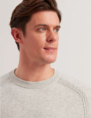 Men GLANT - Cashmere Cable Detail Crew Neck Jumper - Ted Baker