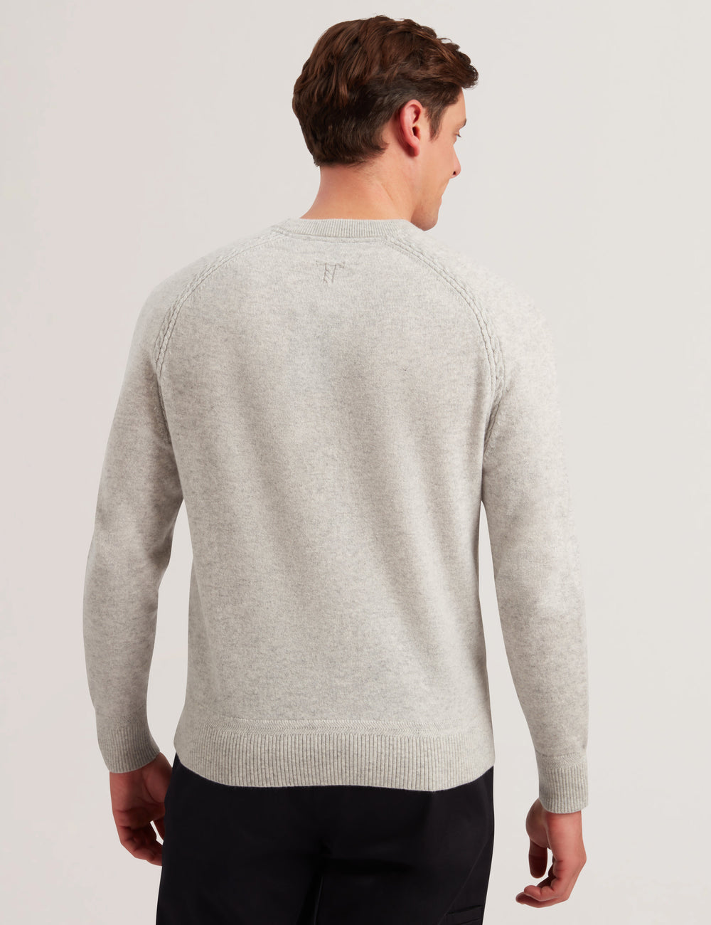 Men GLANT - Cashmere Cable Detail Crew Neck Jumper - Ted Baker