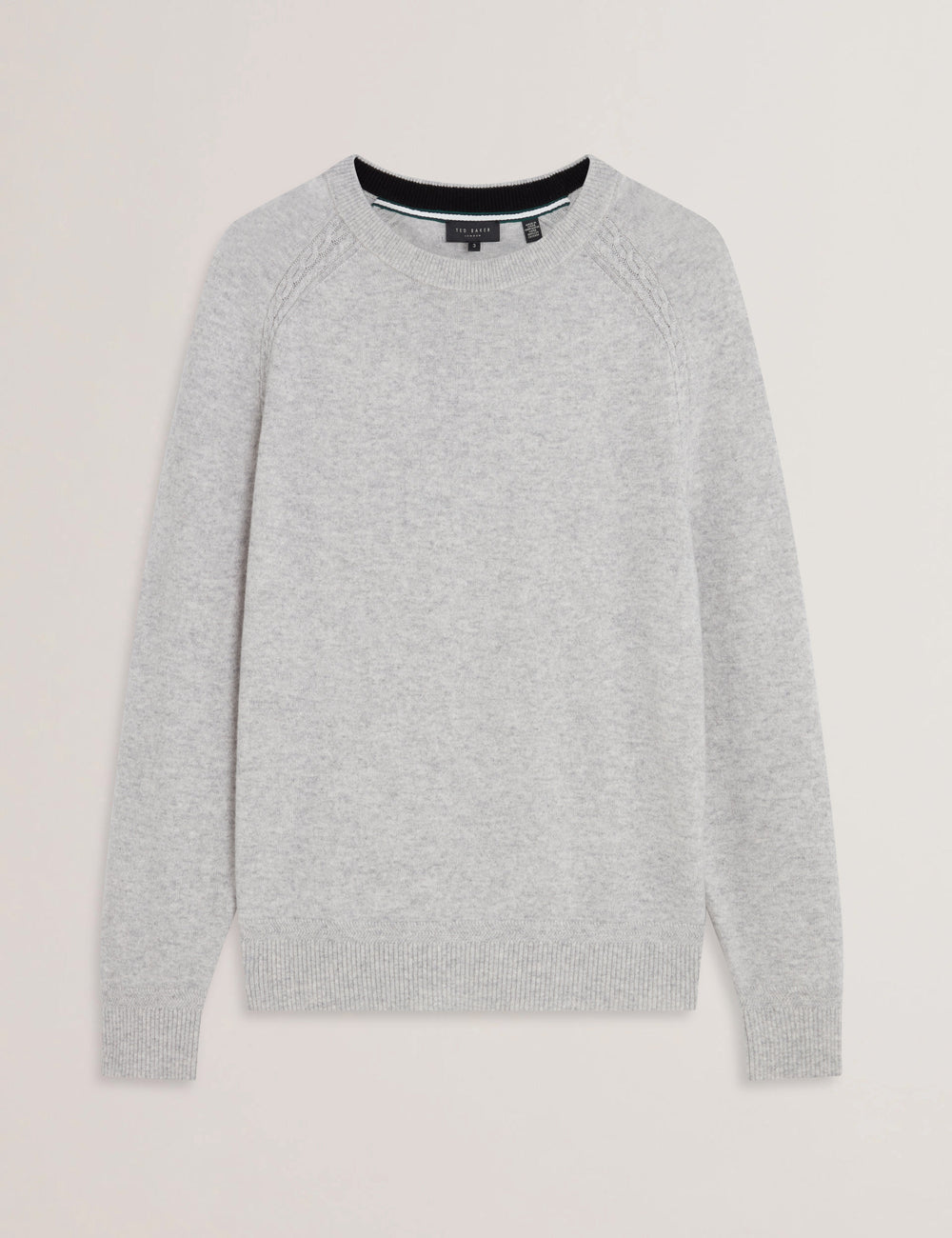 Men GLANT - Cashmere Cable Detail Crew Neck Jumper - Ted Baker