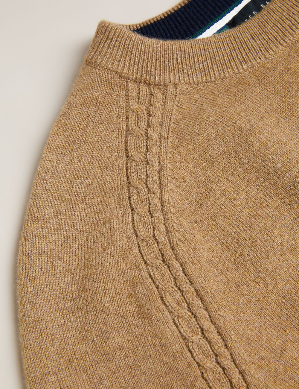 Men GLANT - Cashmere Cable Detail Crew Neck Jumper - Ted Baker
