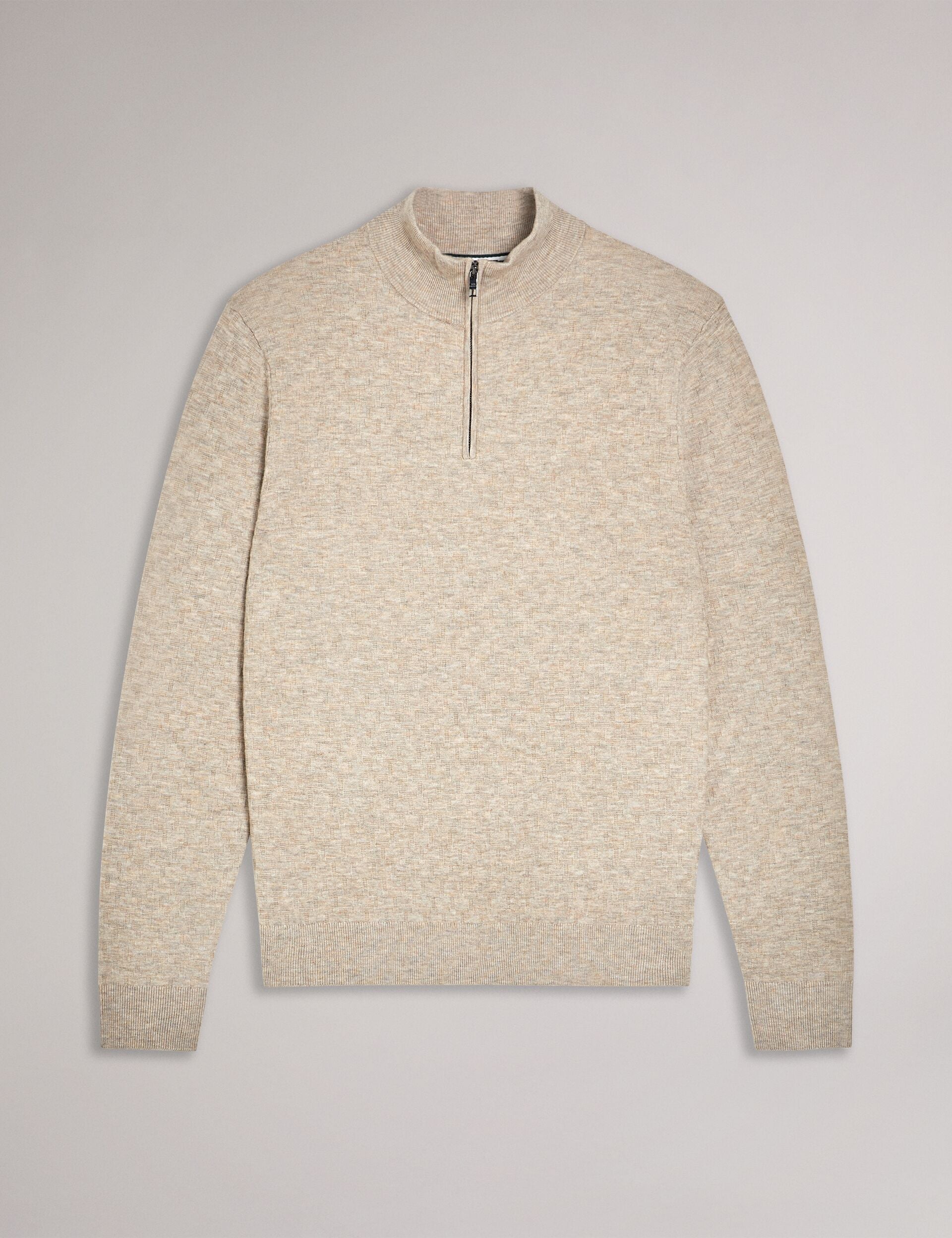 Men KURNLE - T Knit Half Zip Funnel Neck Jumper - Ted Baker