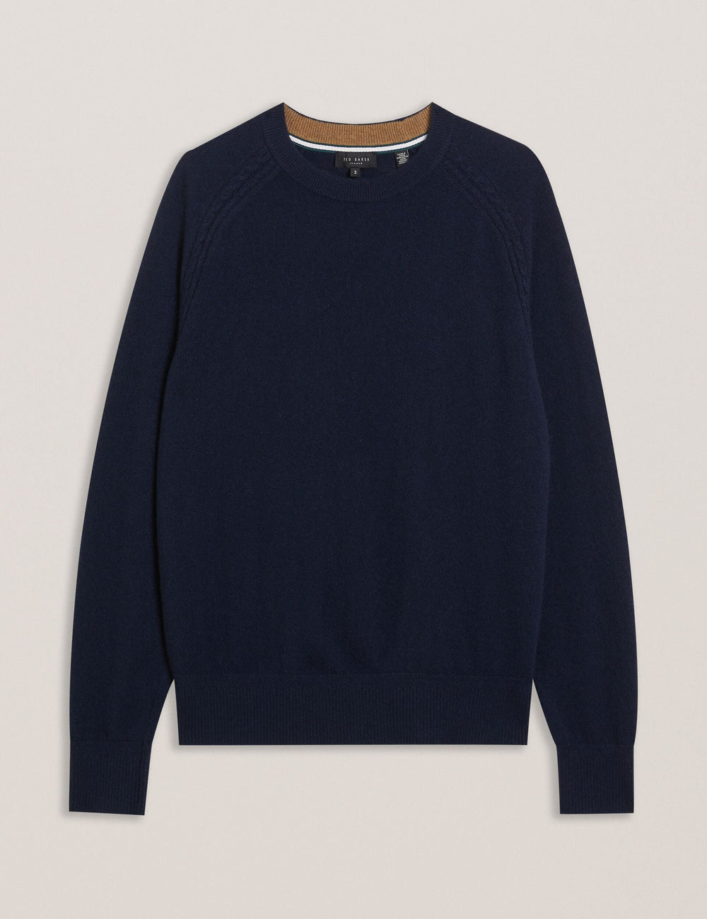 Men GLANT - Cashmere Cable Detail Crew Neck Jumper - Ted Baker