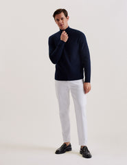 Men KURNLE - T Knit Half Zip Funnel Neck Jumper - Ted Baker