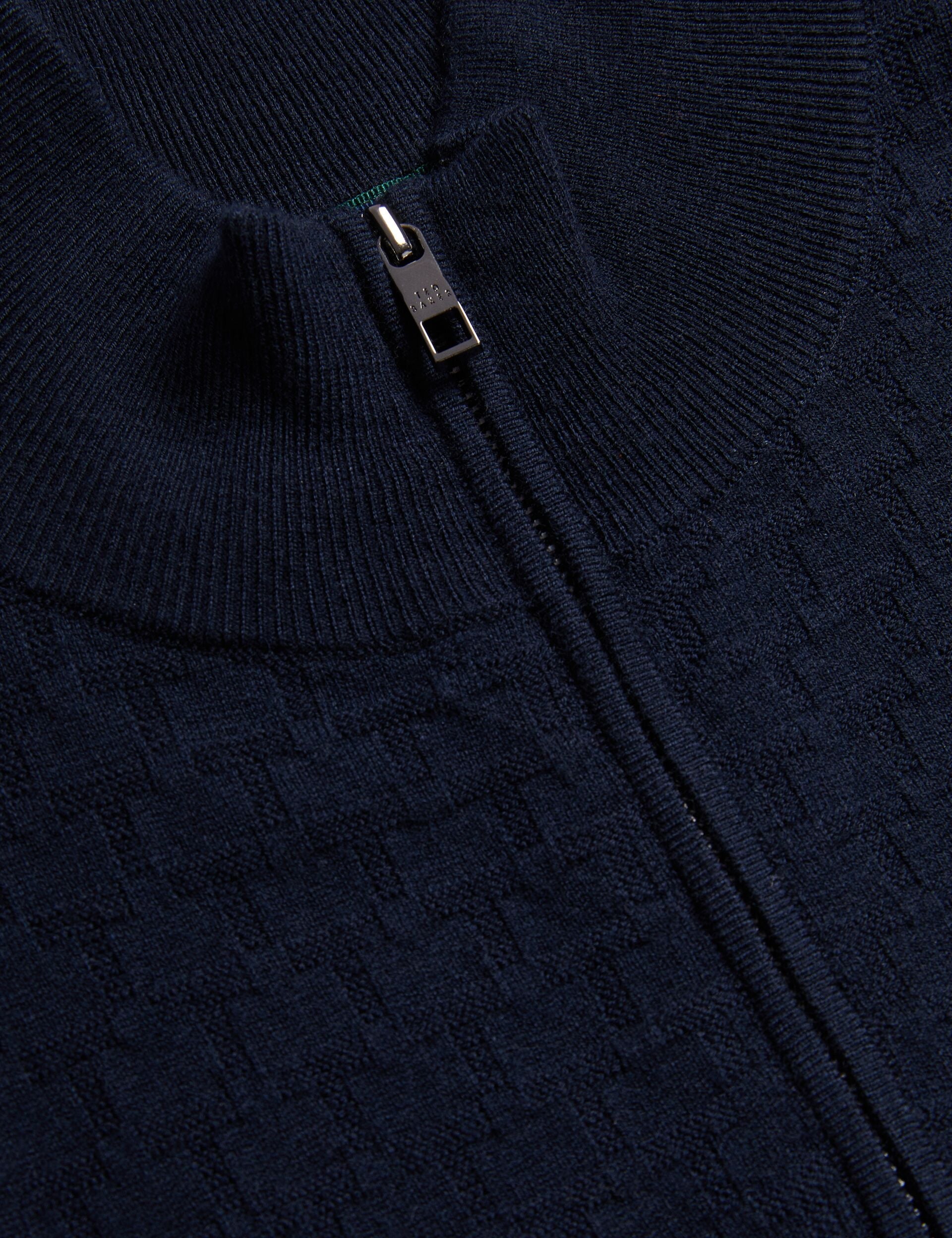 Men KURNLE - T Knit Half Zip Funnel Neck Jumper - Ted Baker