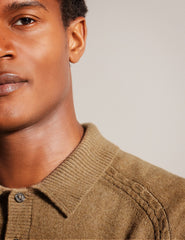 Men KAROLT - Cashmere Knit Long Sleeve Polo Top - Ted Baker