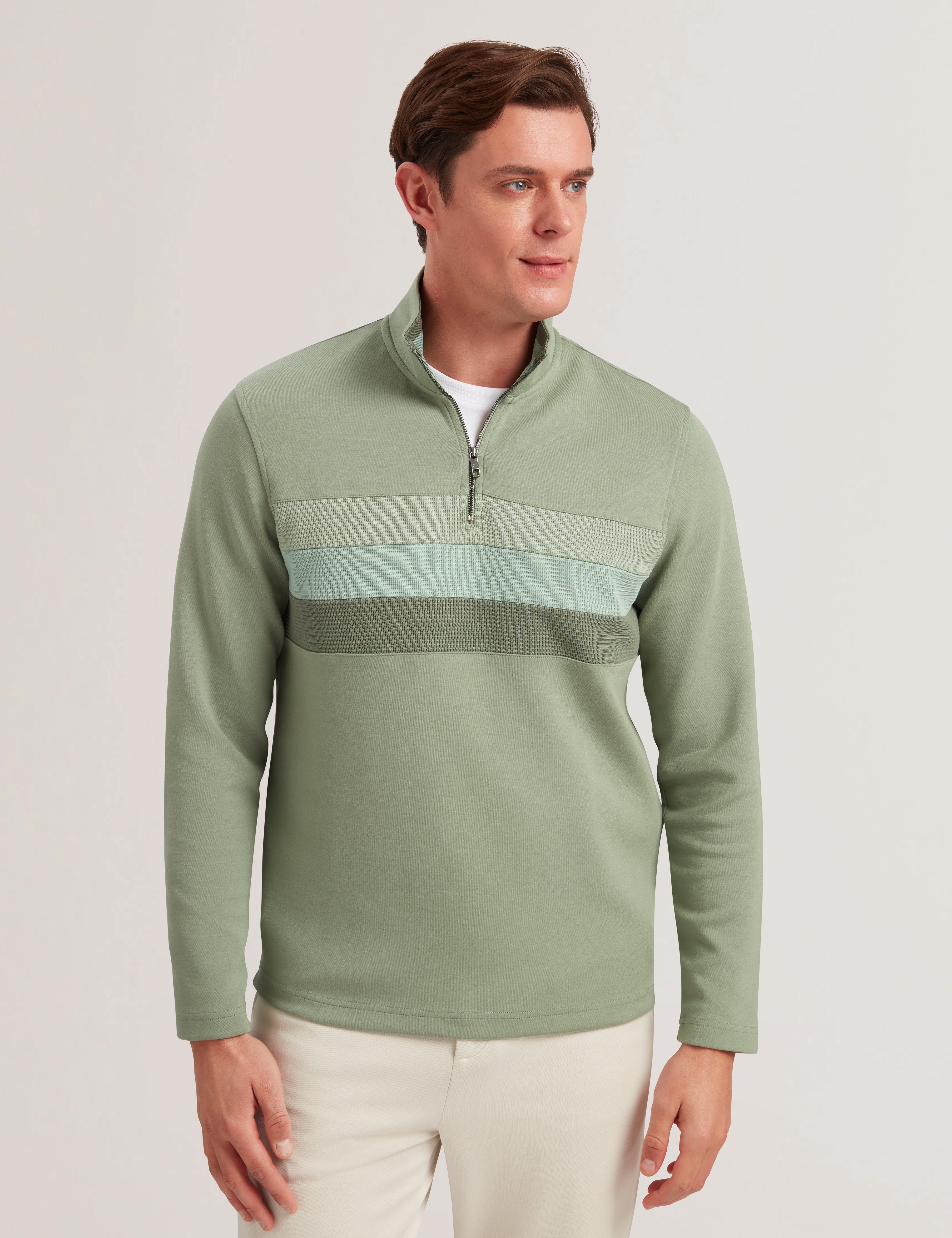 Men LONGMAN - Ombre Stripe Half-Zip Sweatshirt - Ted Baker