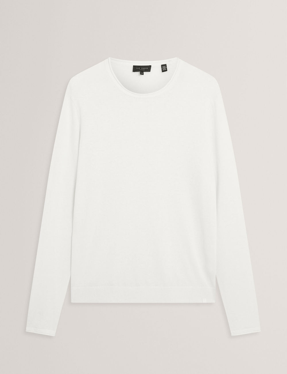 Men YAEN Rolled Edge Linen Blend Crew Neck Jumper - Ted Baker