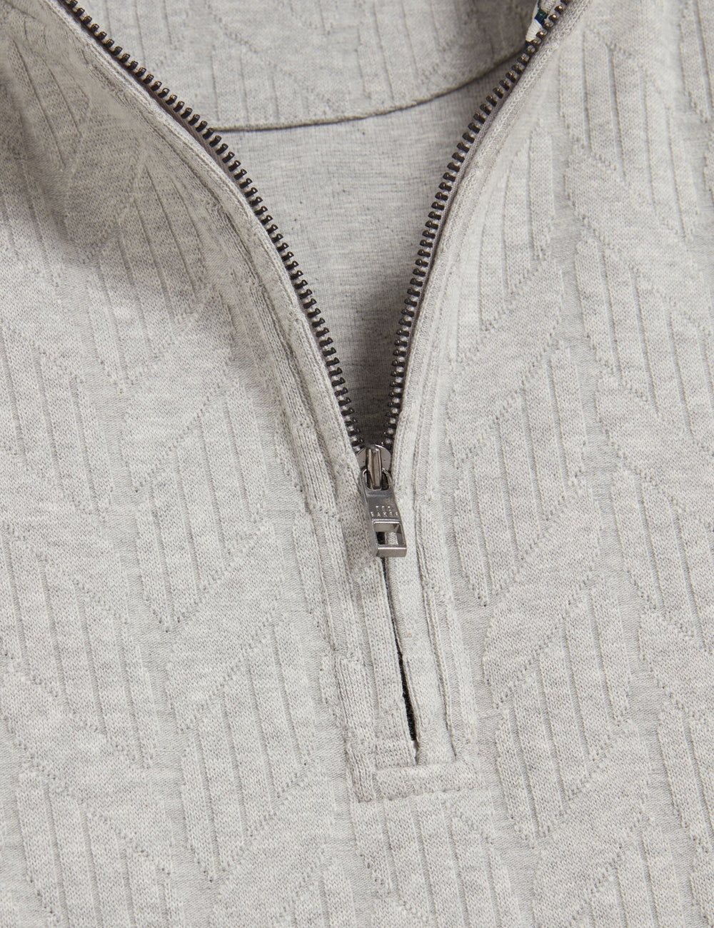 Men DOUGLES Cable Texture Zip-Neck Sweatshirt - Ted Baker