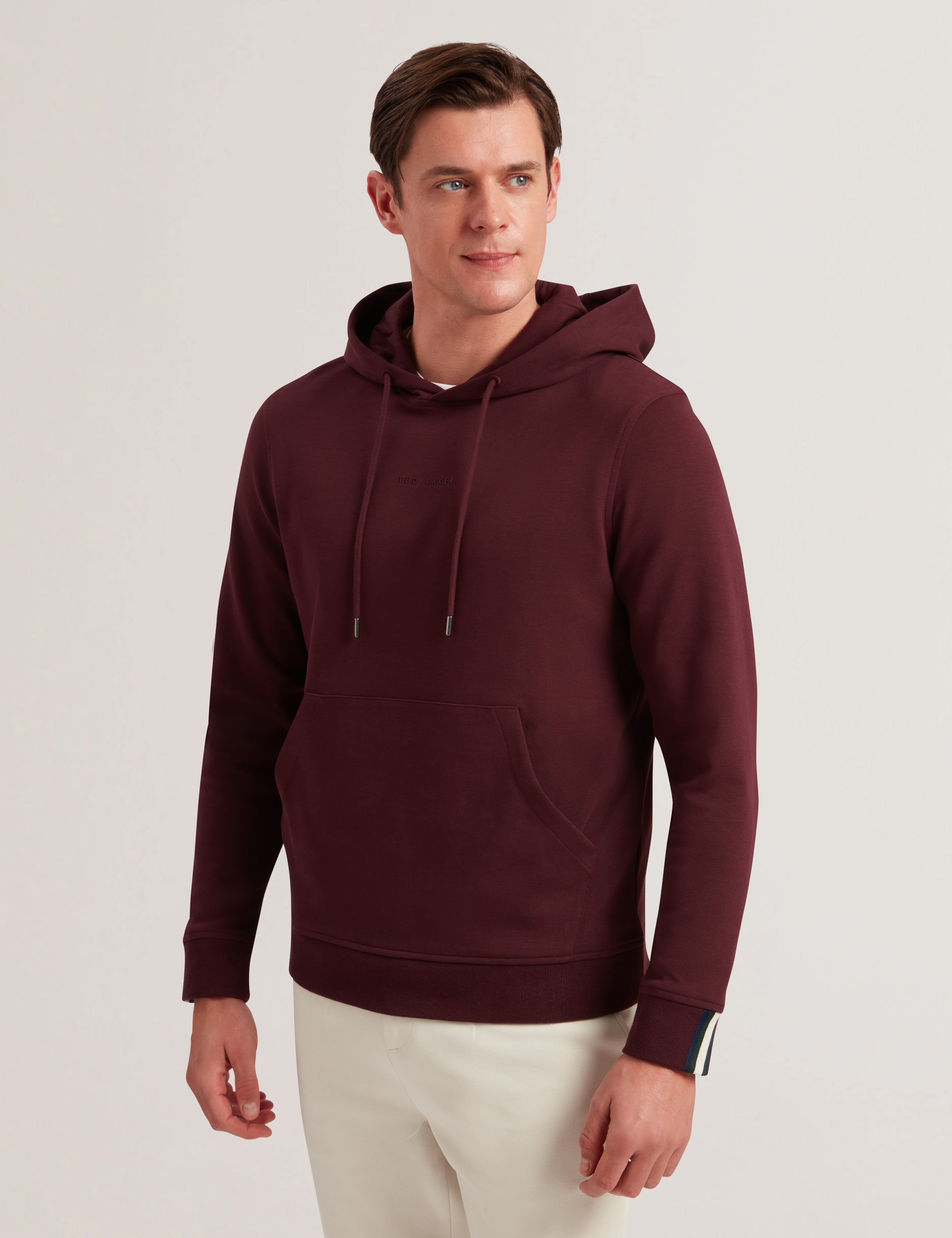 Men DROTOW - Logo Detail Cotton Blend Hoodie - Ted Baker