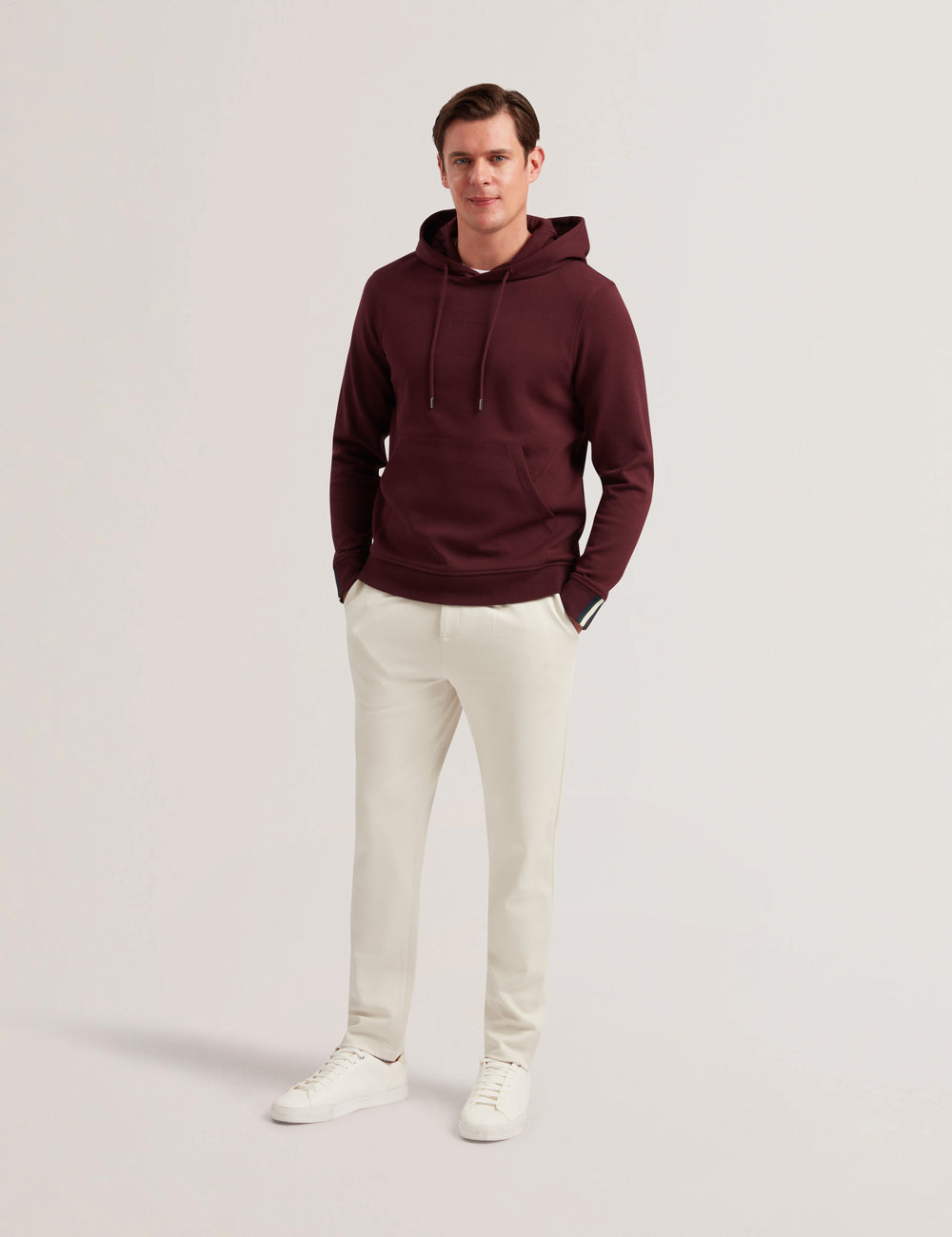 Men DROTOW - Logo Detail Cotton Blend Hoodie - Ted Baker