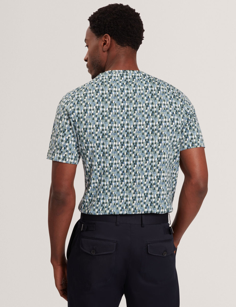 Sale MASYAFA Mosaic Print Cotton Crew Neck T-Shirt - Ted Baker
