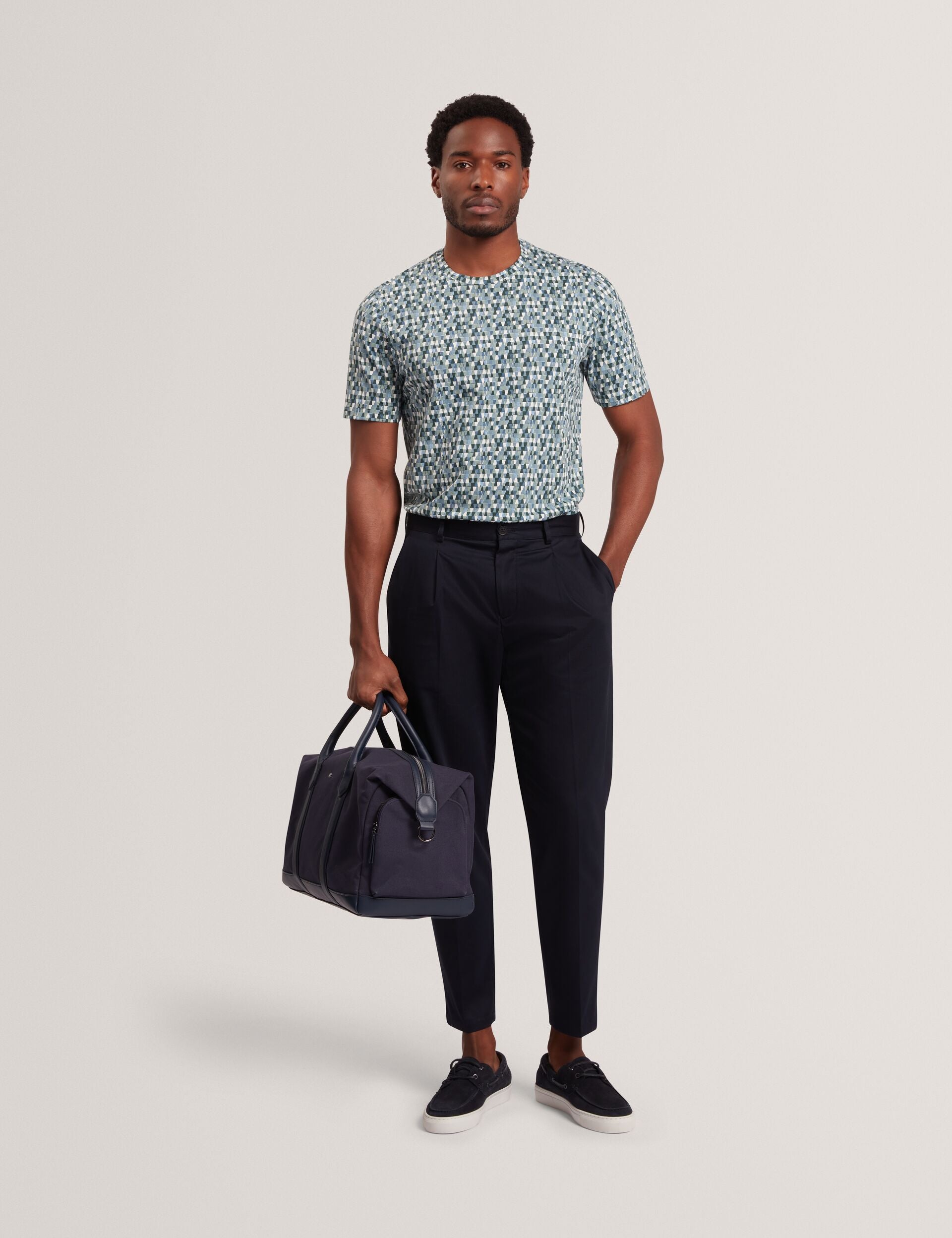 Sale MASYAFA Mosaic Print Cotton Crew Neck T-Shirt - Ted Baker