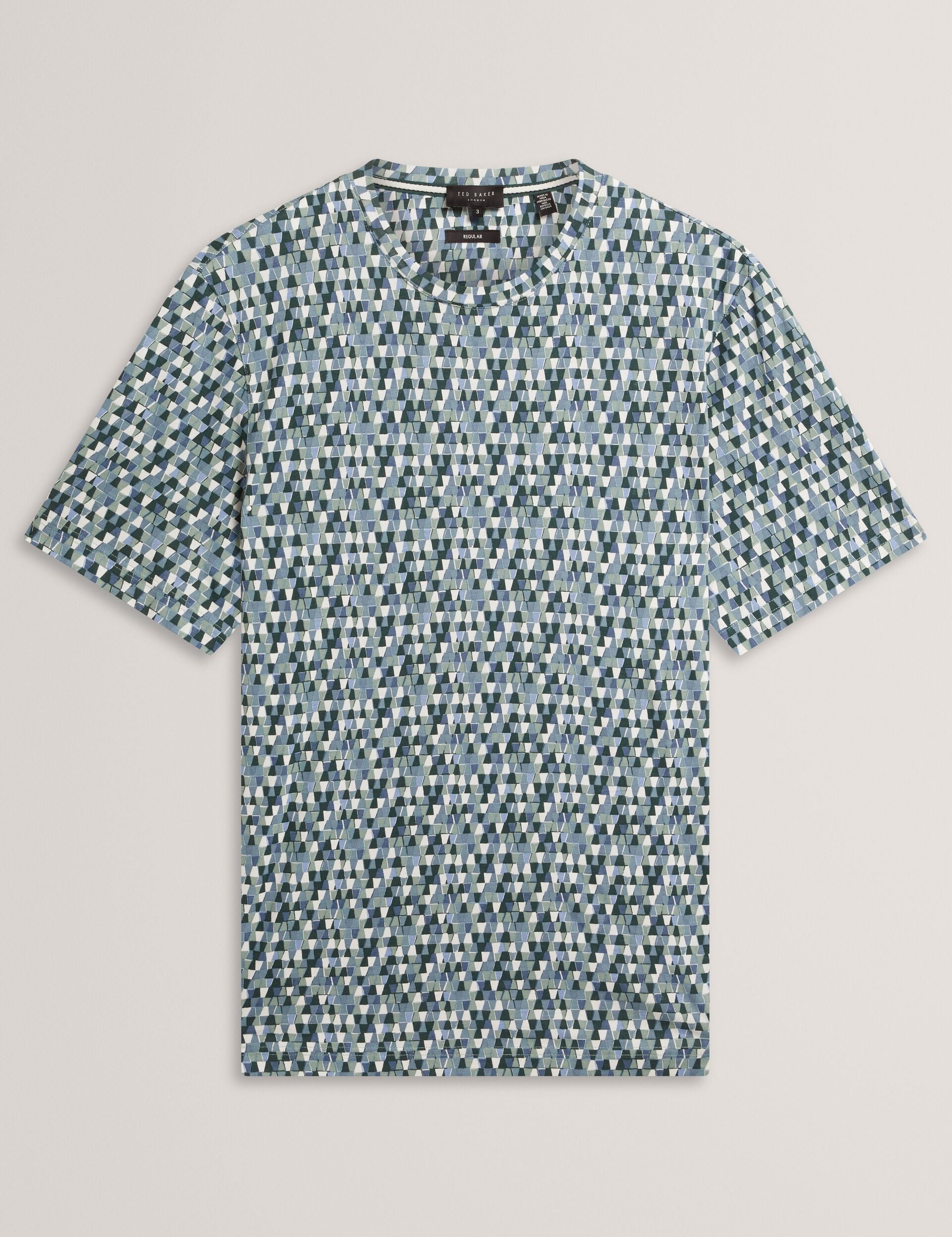 Sale MASYAFA Mosaic Print Cotton Crew Neck T-Shirt - Ted Baker