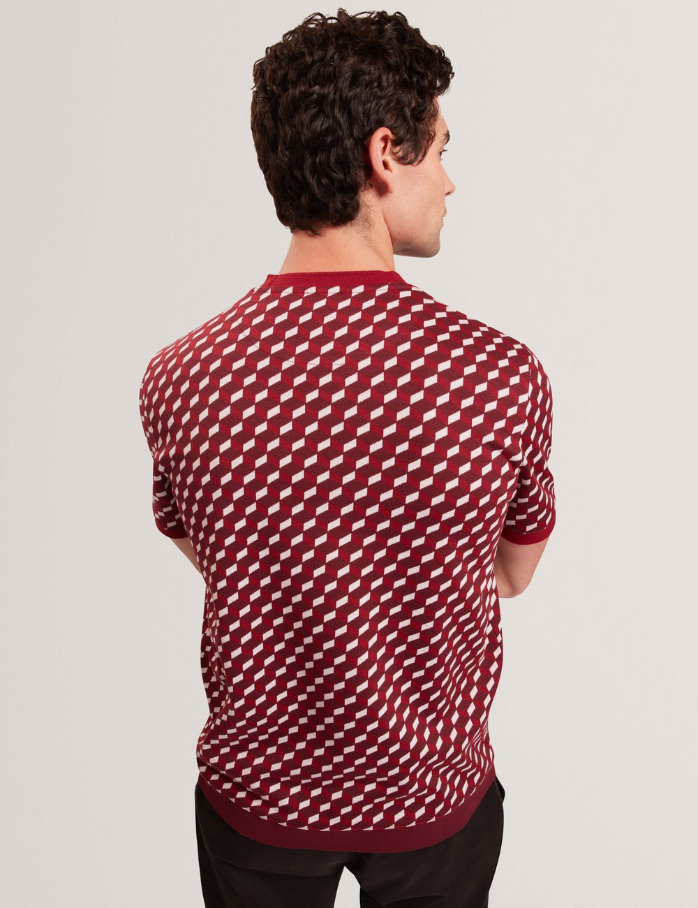 Sale ARDYN Geometric Jacquard Knit T-Shirt - Ted Baker
