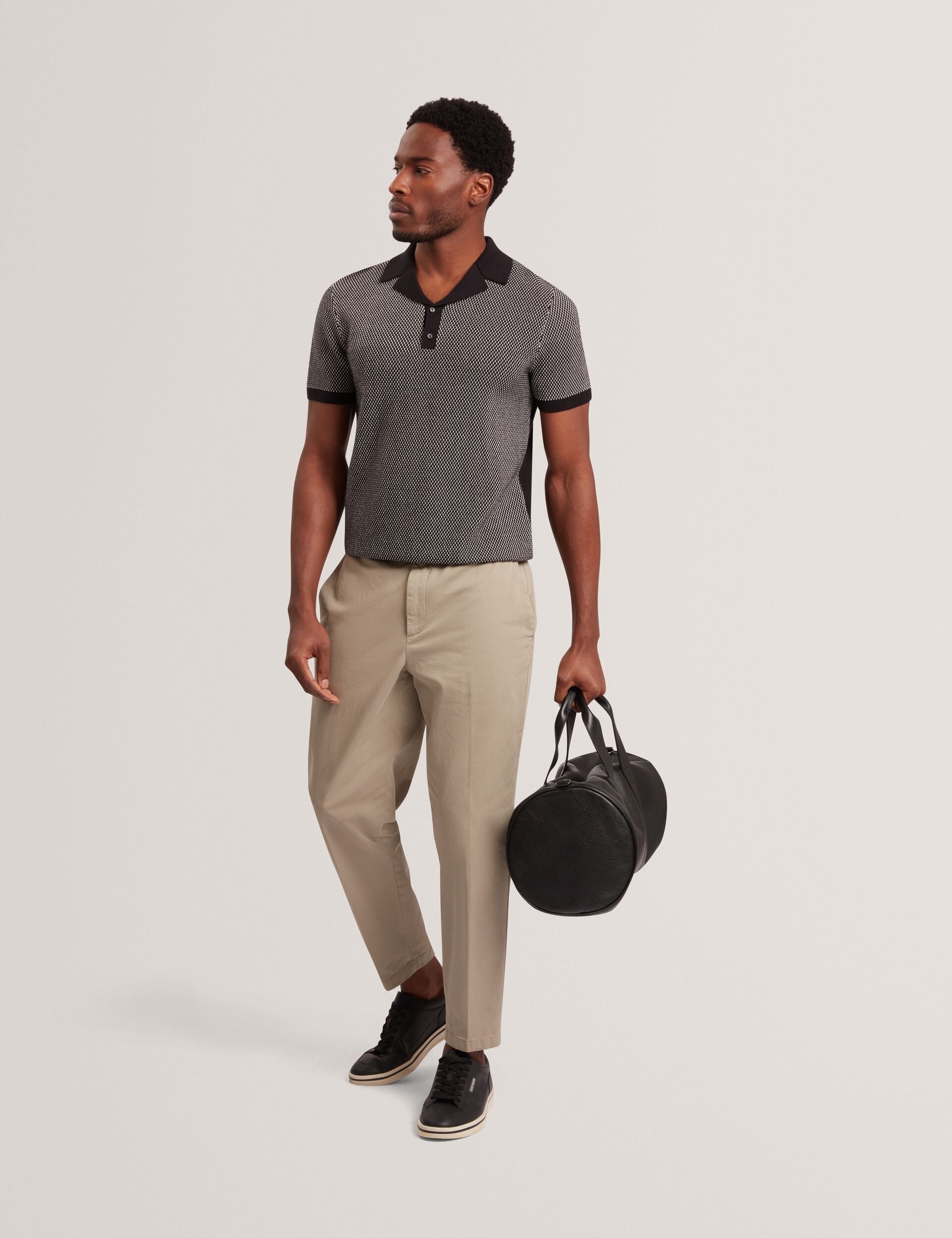 Sale GREGRY Contrast Stitch Knit Cotton Polo Shirt - Ted Baker